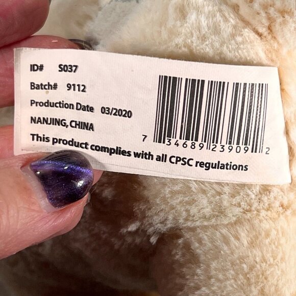 Kelly Toy Giraffe Rattle Lovey Plush Stuffed Animal Cream White Gray Super Soft - Picture 5 of 7